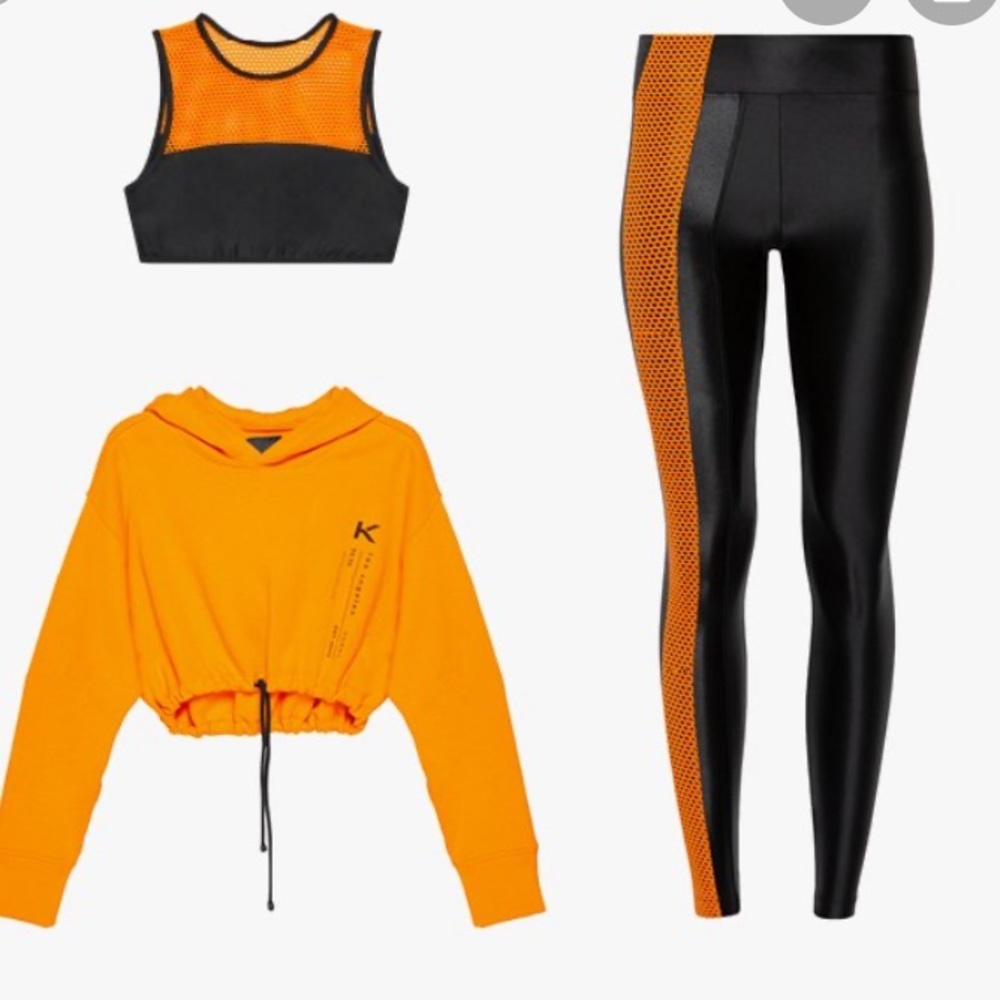 Koral Teazer Energy Orange and Black Leggings